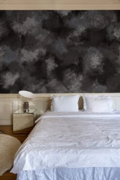 Impressionist Clouds Dark Blue