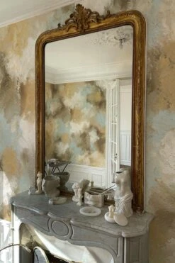 Impressionist Clouds Beige Blue -Belartestudio Shop ArtisticLuxury ImpressionistClouds BAS05502114 BeigeBlue 2