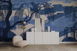 Asian Garden Blue -Belartestudio Shop AsianBlue AsianGarden BAS04502020 Blue 2