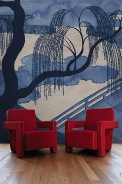 Asian Garden Blue -Belartestudio Shop AsianBlue AsianGarden BAS04502020 Blue 3