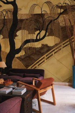 Asian Garden Golden Ochre -Belartestudio Shop AsianDeco AsianGarden BAS03201055 GoldenOchre 4