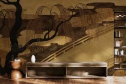 Asian Garden Golden Ochre -Belartestudio Shop AsianDeco AsianGarden BAS03201055 GoldenOchre 5