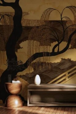 Asian Garden Golden Ochre -Belartestudio Shop AsianDeco AsianGarden BAS03201055 GoldenOchre 6