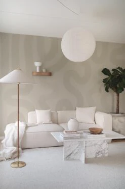 Organic Brushstroke Pale Beige