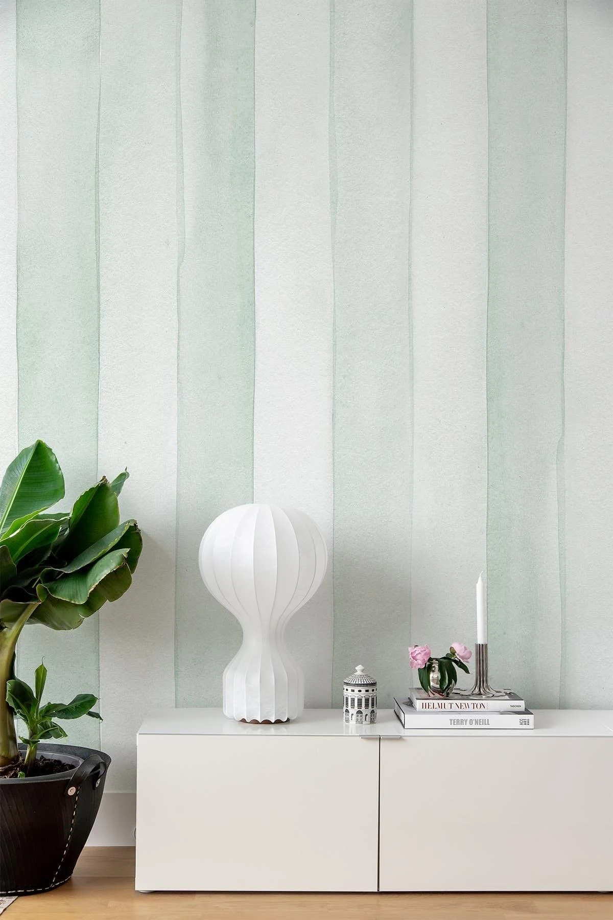 Aquarelle Stripe Pastel Green