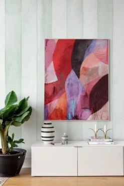 Aquarelle Stripe Pastel Green -Belartestudio Shop Big Bold AquarelleStripe BAS01109044 PastelGreen 3