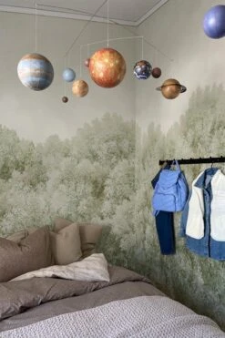 Climbing Wild Forest Light Olive -Belartestudio Shop BiophilicLiving ClimbingWildForest BAS02114045 LightOlive Kidsroom 1