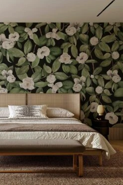 Magnolia Flower Black