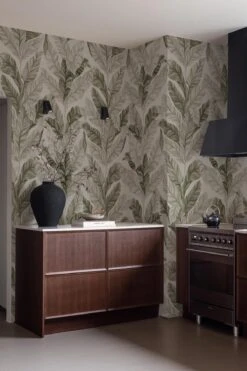 Tropical Leaves Light Olive