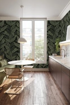 Tropical Leaves Black 6 Tropical Leaves Black -Belartestudio Shop BiophilicLiving TropicalLeaves BAS02108010 Black 2