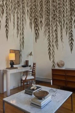 Biophilic Leaves Brown Beige -Belartestudio Shop BiophilicSimplicity BiophilicLeaves BAS04408108 BrownBeige 1