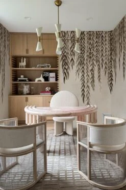 Biophilic Leaves Brown Beige