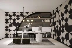 Retro Geometric Black -Belartestudio Shop Black White RetroGeometric BAS00707010 Black 3