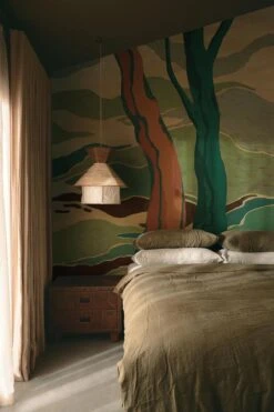 Graphic Landscape Green Multi -Belartestudio Shop BotanicalBliss GraphicLandscape BAS06107066 GreenMulti 2