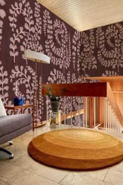 Ornamental Leaves Burgundy -Belartestudio Shop BotanicalBliss OrnamentalLeaves BAS06101035 Burgundy 5