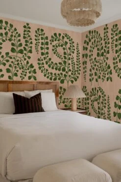 Ornamental Leaves Warm Beige -Belartestudio Shop BotanicalBliss OrnamentalLeaves BAS06102084 Beige 3