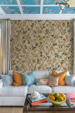 Bamboo Chinoiserie Yellow -Belartestudio Shop CaribbeanDreams BambooChinoiserie BAS07804050 Yellow 2