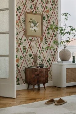 Bamboo Chinoiserie Red -Belartestudio Shop CaribbeanDreams BambooChinoiserie BAS07806030 Red 2