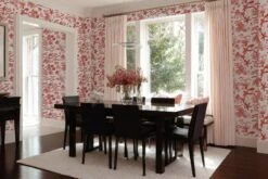 Tropical Island Toile Red -Belartestudio Shop CaribbeanDreams TropicalIslandToile BAS07801030 Red 2