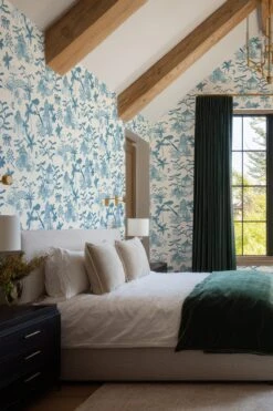 Tropical Island Toile Blue -Belartestudio Shop CaribbeanDreams TropicalIslandToile BAS07802020 Blue 3.Staende