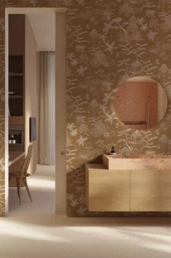 Tropical Island Toile Ochre -Belartestudio Shop CaribbeanDreams TropicalIslandToile BAS07803078 Ochre 5 sivakpartners