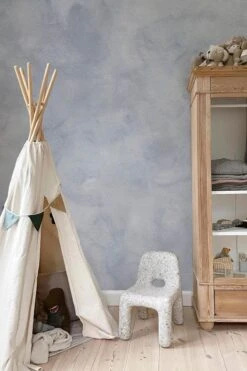 Aquarelle Structure Dusty Blue