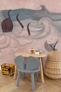 Ocean Creatures Dusty Pink -Belartestudio Shop ChildhoodDreams OceanCreatures BAS01210037 DustyPink 3