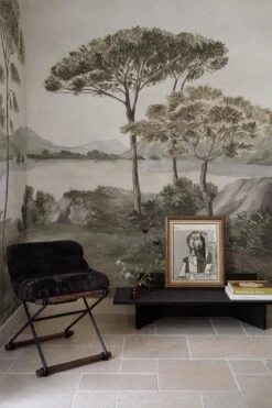 French Landscape Olive Green -Belartestudio Shop ConfidentElegance belartestudioxNinaTakesh FrenchLandscape BAS04914095 OliveGreen 1