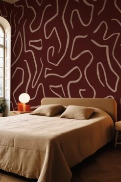 Artistic Lines Burgundy -Belartestudio Shop ContrastElements ArtisticLines BAS04207038 Burgundy 3