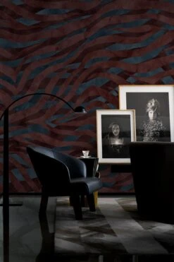 Eclectic Zebra Burgundy