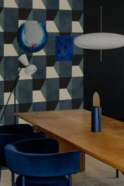 Geometric Shades Teal -Belartestudio Shop DarkElegance GeometricShades BAS01403027 Teal 2