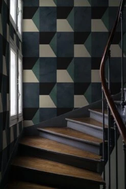 Geometric Shades Teal -Belartestudio Shop DarkElegance GeometricShades BAS01403027 Teal 4