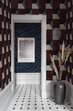 Geometric Shades Burgundy -Belartestudio Shop DarkElegance GeometricShades BAS01404038 Burgundy 2