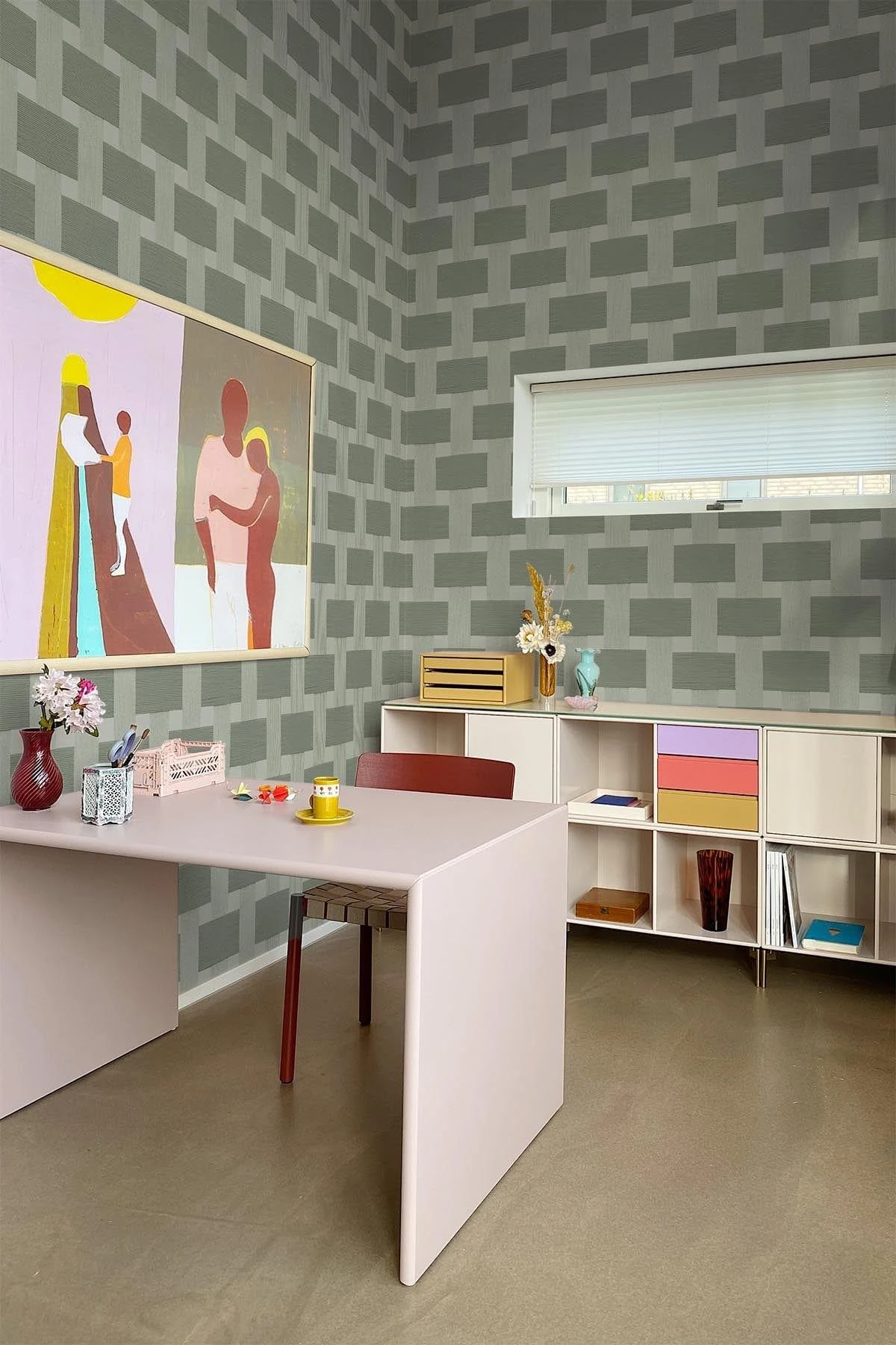 Rectangular Embroidery Dusty Green 1 Rectangular Embroidery Dusty Green