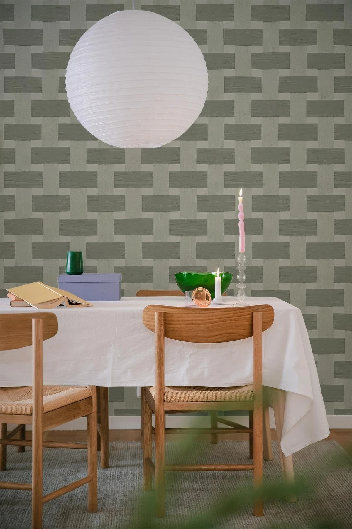 Rectangular Embroidery Dusty Green 3 Rectangular Embroidery Dusty Green - Image 3