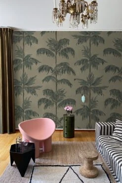 Vintage Palm Tree Dusty Green -Belartestudio Shop DecoDecadens VintagepalmTree BAS01602041 DustyGreen 4