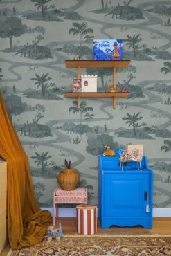 Vintage Dino Blue -Belartestudio Shop DinosaurDreamland VintageDino BAS0170320 Blue 2