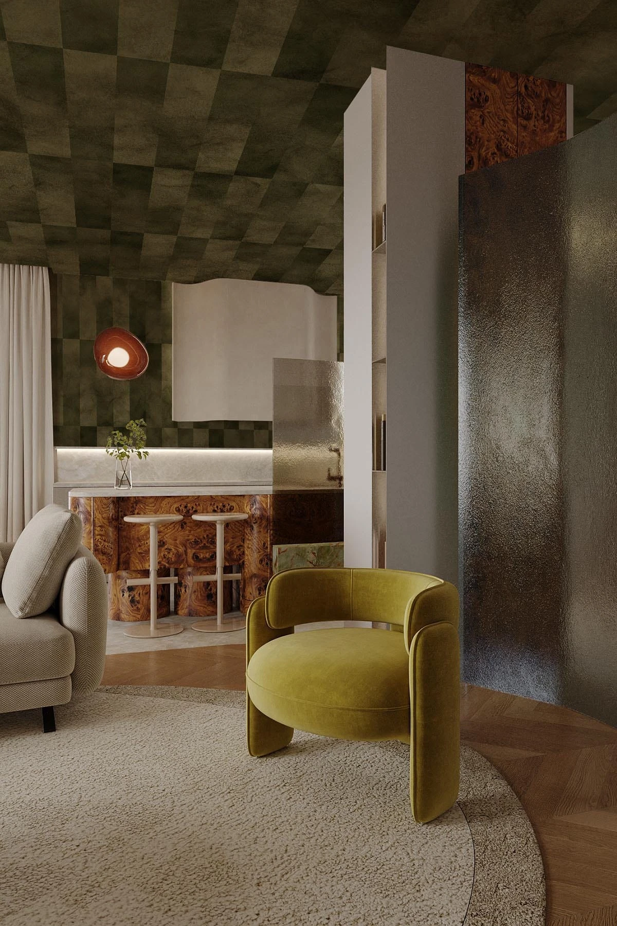 Structure Gradient Olive Green 4 Structure Gradient Olive Green - Image 4