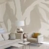Abstract Leaf Pale Beige