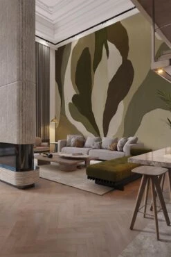 Artistic Petals Olive Green