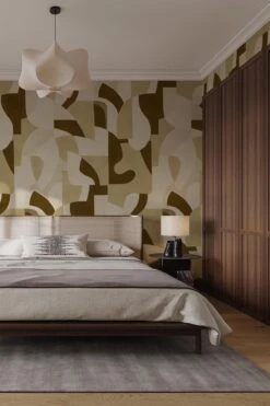 Geometric Art Olive Green -Belartestudio Shop EarthyArtistic GeometricArt BAS02505095 OliveGreen 4