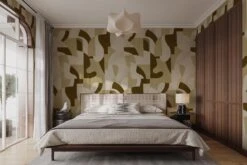 Geometric Art Olive Green -Belartestudio Shop EarthyArtistic GeometricArt BAS02505095 OliveGreen 5