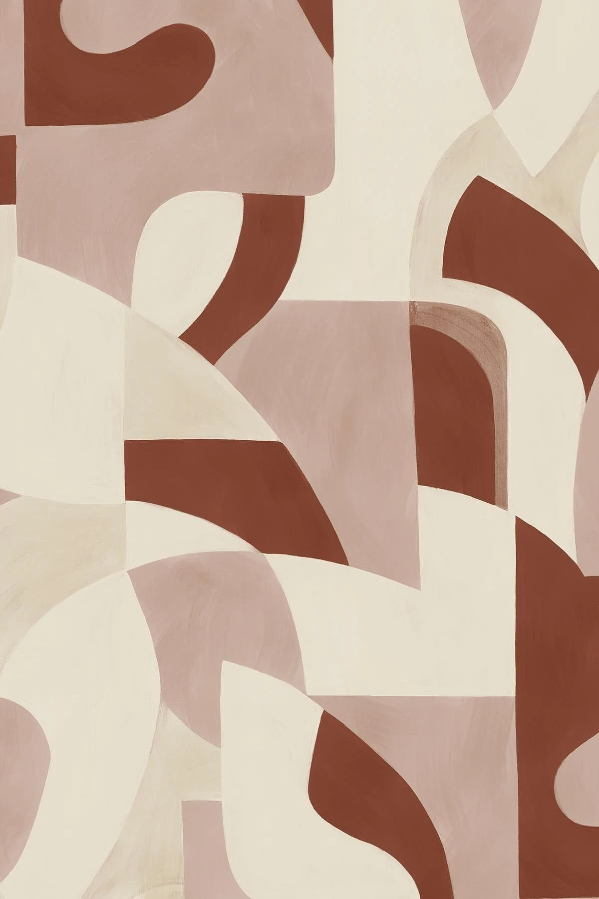 Geometric Art Rust Red 2 Geometric Art Rust Red - Image 2