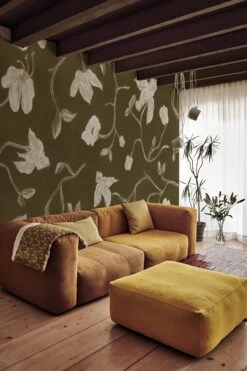 Iris Garden Olive Green -Belartestudio Shop EarthyPastels IrisGarden BAS07607095 Olive 2