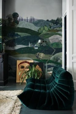 Eclectic Landscape Green -Belartestudio Shop EclecticBohemian EclecticLandscape BAS02714040 Green 2