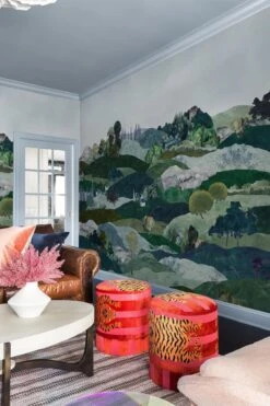 Eclectic Landscape Green -Belartestudio Shop EclecticBohemian EclecticLandscape BAS02714040 Green 3