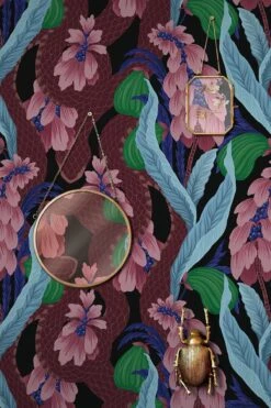 Snake Meadow Burgundy 7 Snake Meadow Burgundy -Belartestudio Shop EclecticBohemian SnakeMeadow BAS02703038 Burgundy 4