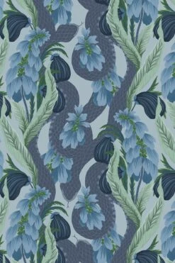 Snake Meadow Light Blue -Belartestudio Shop EclecticBohemian SnakeMeadow BAS02704022 LightBlue 10