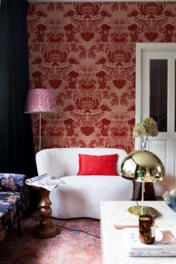 Toile DeMedallion Red -Belartestudio Shop EclecticBohemian ToiledeMedallion BAS02712030 Red 2