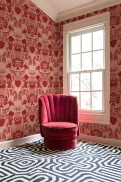 Toile DeMedallion Red -Belartestudio Shop EclecticBohemian ToiledeMedallion BAS02712030 Red 3